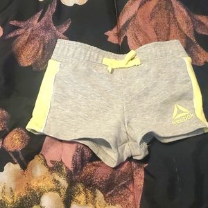 Reebok gray and yellow shorts